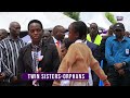 Twin sisters Orphans cried when singing while H.E Simba Arati Watching