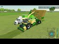 Harvesting GRASS SILAGE w/ CUSTOM KRONE X1100 | MEGA FARM Ep.73 | Farming Simulator 22