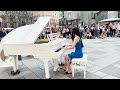 How to attract a crowd at a street piano | Bella Ciao | YUKI PIANO