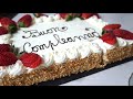 Torta di compleanno millefoglie con scritta/ Birthday cake with decorations Recipe