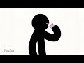 Stickman tries out the grimace shake