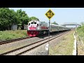 KOMPILASI KERETA API INDONESIA HUT KEMERDEKAAN RI 79. LOKOMOTIF HIAS BACKGROUND BENDERA MERAH PUTIH