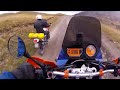 Ktm 950 adventure vs Honda Africa twin Off road chasing on French Alps