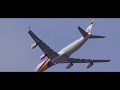 Air Belgium Airbus A340-300 amazing sounding takeoff!