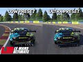 Assetto Corsa Competizione vs Le Mans Ultimate - Graphics presets Comparison