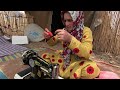 Iranian Nomadic Woman Painting Fabric & Sewing Clothes : Nomadic Lifestyle Of Iran