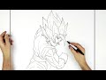 How To Draw Ultra Vegito Blue | Step By Step | Dragon Ball