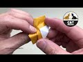 「折り紙」ネコ（cat origami）の折り方