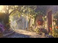 Morning Ambience in a French Alley with Birds Singing and Flowers Blooming the Sun Shining Brightly