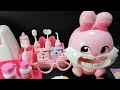 Most Satisfying with Unboxing Pink Rabbit Doctor Dental Tools Playset / ASMR