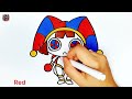 How to draw and color Pomni | Easy step-by-step tutorial