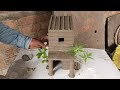 Amazing technique build DIY mini clay house // How to make clay miniature house