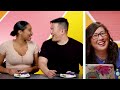 Americans Try Filipino Street Food For The First Time: PART 2! (Halo-Halo, Betamax, Beef Pares)