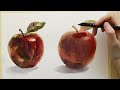 How to Paint a Watercolor Apple 🍎 TWO Different Ways | One Subject Two Styles