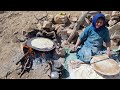 Nomadic life of baking bread for the family