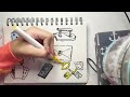Vintage Doodle with me 📜 drawing and coloring tutorial with markers ASMR