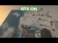 minecraft MLG Default vs RTX ON