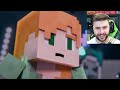 REACTING TO HEROBRINE'S REVENGE MINECRAFT ANIMATION MOVIE! (Alex & Steve Adventures)