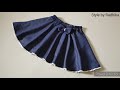 Umbrella skirt cutting and stitching for baby / How to make circle skirt full tutorial