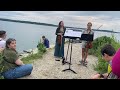 Summer Solstice Music interactive exhibit on Mackworth Island 2024 (vigorous tenderness)