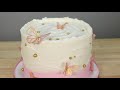 Pink Velvet Buttercream Cake - Wafer Paper Butterflies