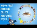 Happy Birthday Object Kerfuffle!! (Made by @chalkbunny. )