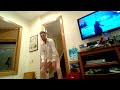 crazy man does a dance.(aka my brother)