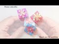 Mini Box Paper Craft Easy DIY, How to make Paper Gift Box Origami with lid, Sticky Note Origami Box