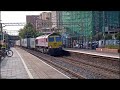 High speed trains at 110mph pass by with Horns - Watford Junction, UK