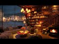 Soft Jazz Music for Study, Work ☕Relaxing Jazz Night Instrumental Music at Cozy Coffee Shop Ambience