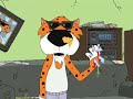 Family guy - Cheetah from comurcial snorting cheetos