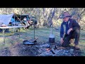 Solo Camp Cooking - [ Campfire Cooking In The Bush ]
