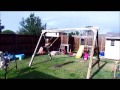 Autistic son, NT daughter swinging together