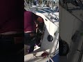 putting an inboard back in a sailboat with the boom