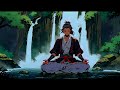 (2024) Samurai tries box breathing meditation under a tranquil waterfall