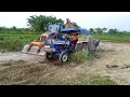 Tractor Stuck Video || Swaraj 735 Tractor trolley Stuck || Case JCB Push Them 😴😴