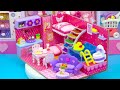 HOW TO BUILD A LARGE HOUSE FOR MELODY AND HELLO KITTY WITH POLYMER CLAY - DIY MINIATURE HOUSE