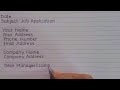 JOB APPLICATION LETTER WRITING//JOB APPLICATION FORMAT.