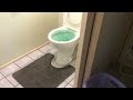 The toilet floods