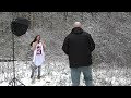 Snow and studio shoot with Kaitlyn, behind the scenes.
