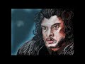 Jon Snow portrait drawing - Time-Lapse