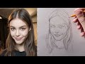 loomis face drawing tutorial | draw a girl's face step by step #tutorial #artwork #drawing