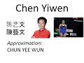 How to pronounce names of 2024 Chinese Olympic divers