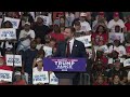 Former president Donald Trump and JD Vance hold a campaign event in Atlanta, GA