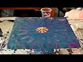 (749) Reversed Colander Acrylic pour ~ Beginners technique ~ Starburst flower fluid painting