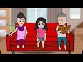 Pados wali auntie pr bharosa mt kro😂😂 - Funny Hindi Animation