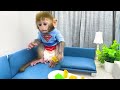 Baby Monkey BonBon Eat Rainbow Jelly and Buy a Toy Car at the Supermarket - BonBon Farm