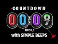 circle flip clock 3 minute countdown  with simple beeps timer alarm🔔