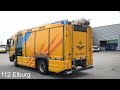 TS 28-4131 Militaire Brandweer Vliegbasis Woensdrecht rijdt met blauwe zwaailichten voor een showtje