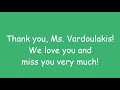 Thank you, Ms. Vardoulakis! (Updated)